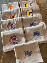 Load image into Gallery viewer, Gildan fleece stadium blanket with custom embroidery