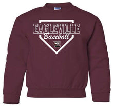 Load image into Gallery viewer, Gildan - Youth Sweatshirt with Eagleville Baseball Diamond logo