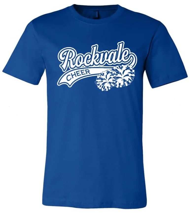 ADULT - Rockvale cheer pompom design - t-shirt or hoodie
