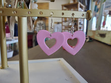 Load image into Gallery viewer, Valentines Day-dangle heart ear rings
