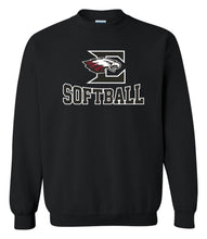 Load image into Gallery viewer, Crewneck Sweatshirt with Eagleville Softball logo
