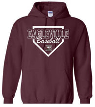Load image into Gallery viewer, Gildan - Hoodie with Eagleville Baseball Diamond logo

